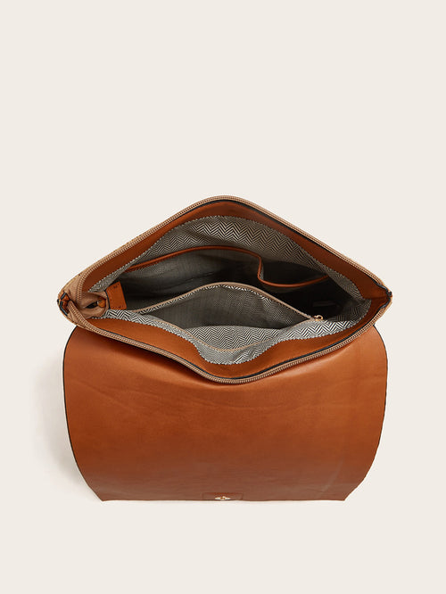 Pocket & Purpose® Artisan Cork & Leather Envelope Backpack