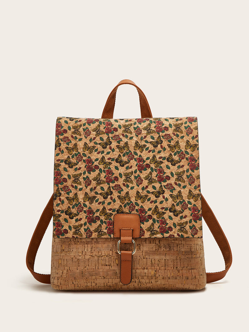 Pocket & Purpose® Artisan Cork & Leather Envelope Backpack
