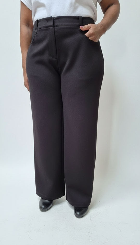 high_waisted_stretchy_womens_work_trousers_pants_pocket_and_purpose_black_large_front_view_of_work_trousers_pants_wide_view