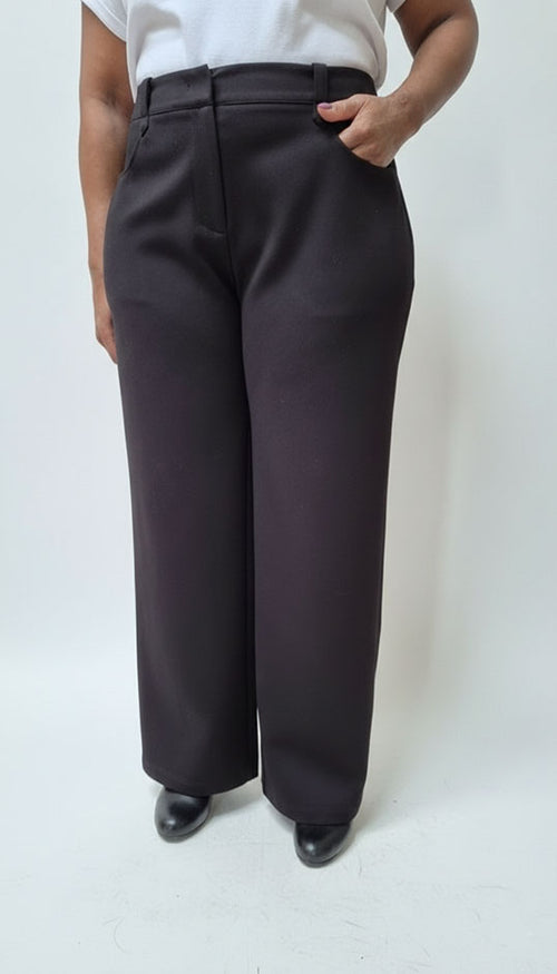 high_waisted_stretchy_womens_work_trousers_pants_pocket_and_purpose_black_large_front_view_of_work_trousers_pants_wide_view