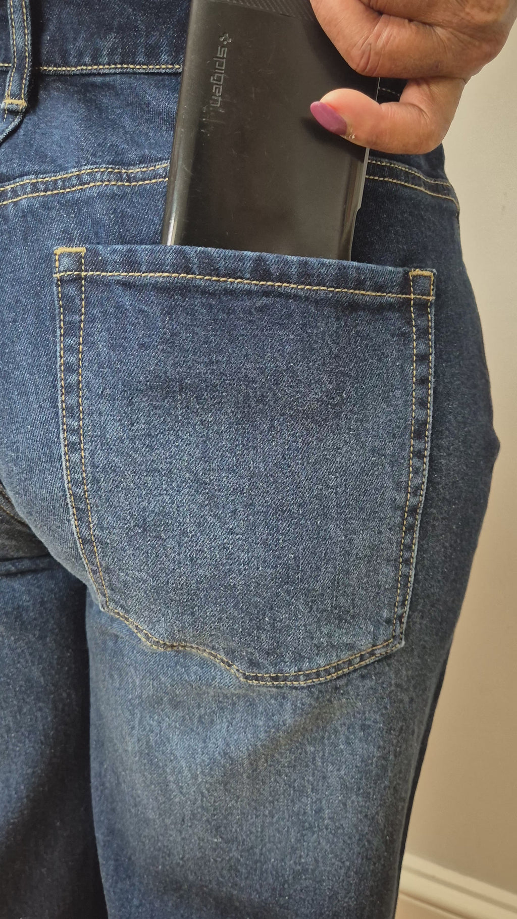 High Waisted Wide Leg Jeans with  Functional Pockets